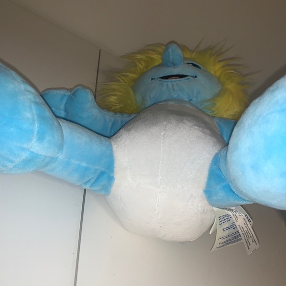 The Smurfs Smurfette Build A Bear BABW Plush Retired 2013 GUC 18” - Picture 12 of 16